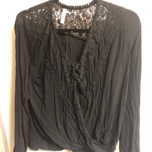 Black long sleeve top
